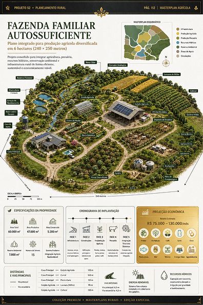 Fazenda familiar autossuficiente em 6 hectares