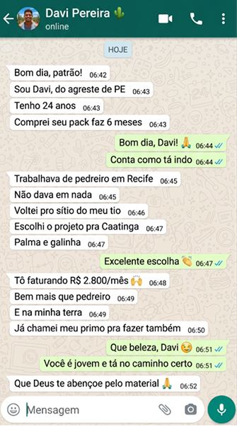 Depoimento de Davi Pereira sobre os resultados do projeto